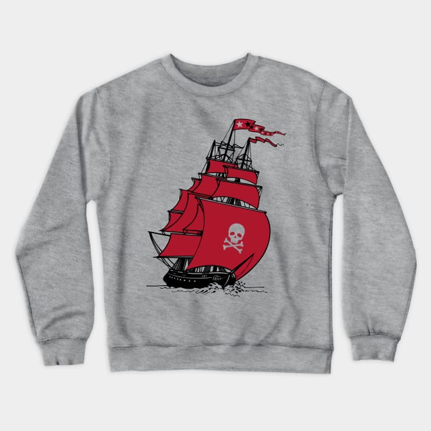 Pirate Ship Beware Crewneck Sweatshirt by JoannaMichelle